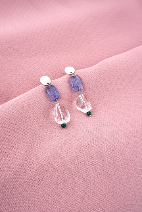 pendientes plata joyas joyeria cuarzos