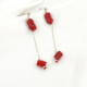 Pendientes coral bambú XXL