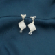 Pendientes cuarzos cubos midi