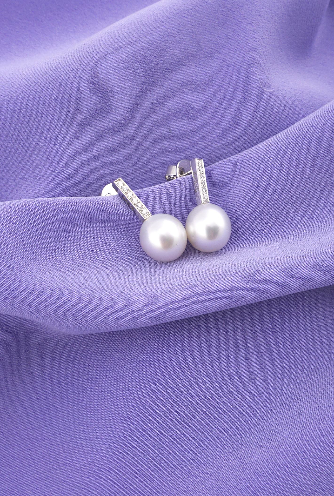 Pendientes perlas brillantes Plata | Joyas Joyería online